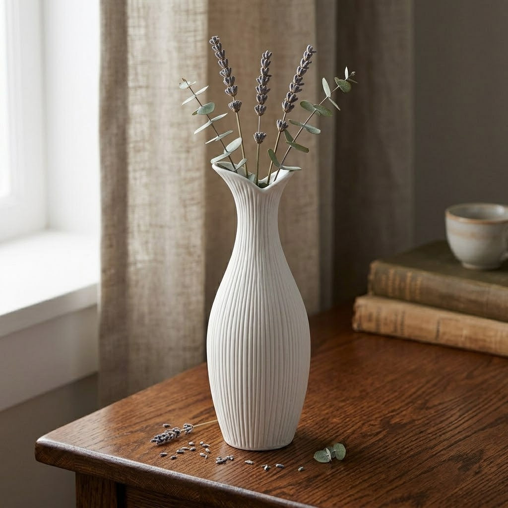 Modern White Ceramic Vase