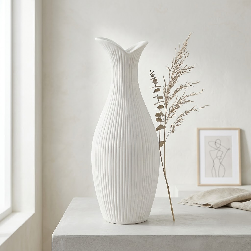 Modern White Ceramic Vase