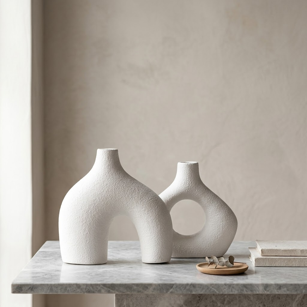 Sculptural Ceramic Vase Set