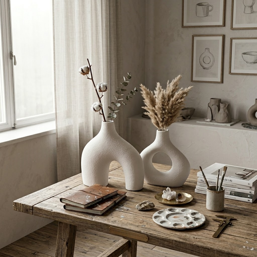 Sculptural Ceramic Vase Set