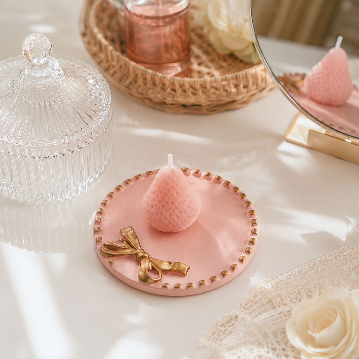 Pink Bow Jewelry Tray
